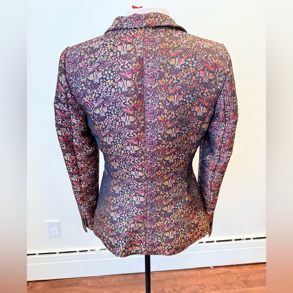 New with tags - Zara metallic floral jacquard blazer - floral suit jacket ZARA - Picture 5 of 15